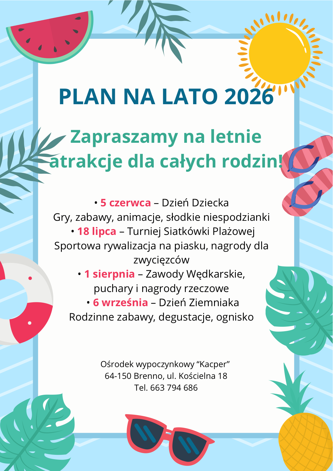 Podgląd planu na lato 2026